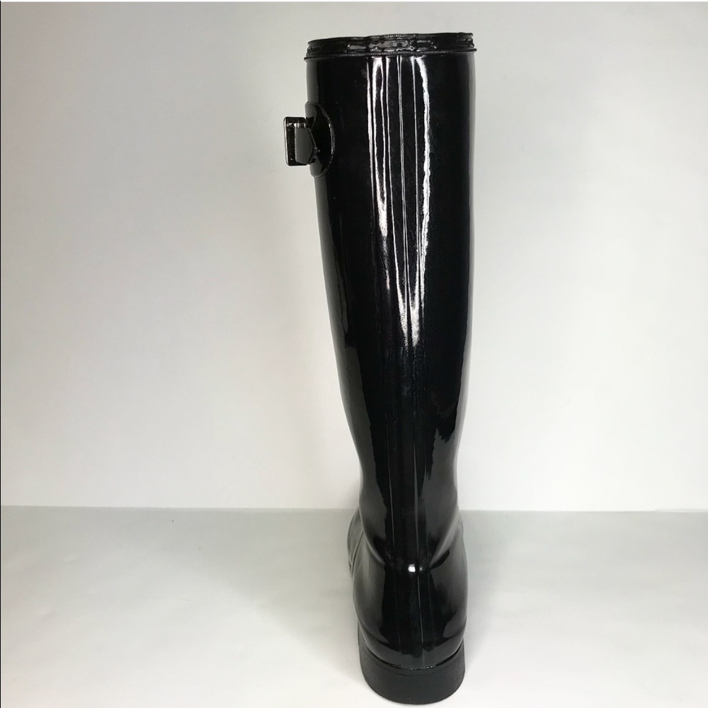 Hunter boots original tall black gloss size 8 - Picture 5 of 7